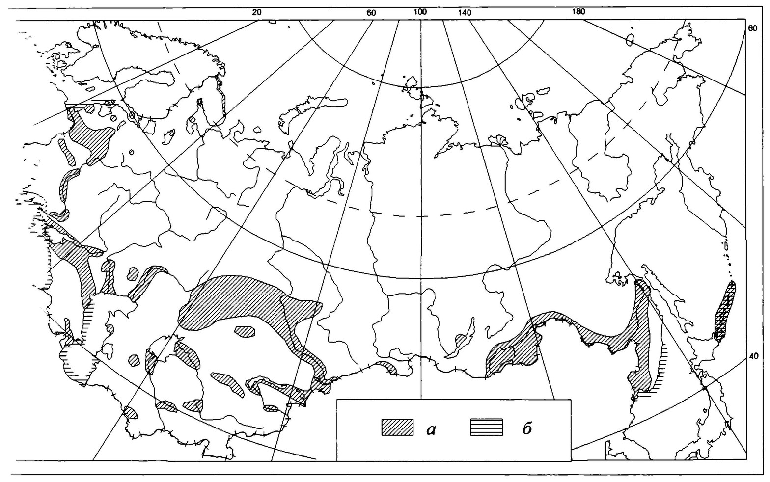 Рисунок 12. Область распространения большого баклана в Северной Евразии: